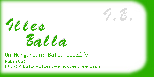 illes balla business card